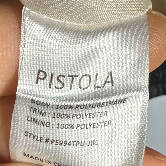 Pistola Anita Faux Leather Moto Jacket with Sherpa Sleeve size XS - Picture 9 of 9